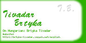 tivadar brtyka business card